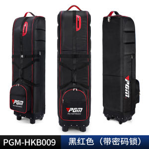PGM Golf Bag with Wheels Thickened Foldable Checked Golf Travel Bag