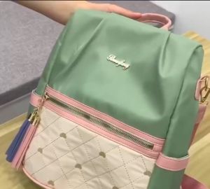 TAS RANSEL WANITA ANTI AIR BACKPACK HIJAU KOREA IMPORT MURAH FASHION SELEMPANG PARRY TA160G3 BRANDED