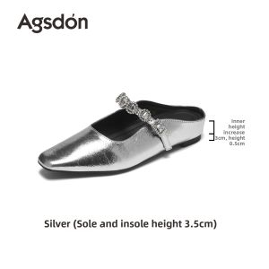 Agsdon | Heel Height Increase Summer Womens Slides