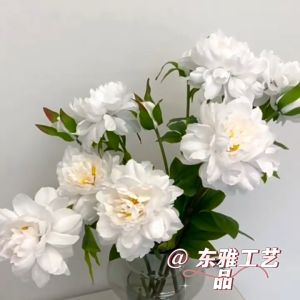 Hoa mẫu đơn giả cao cấp 1 cành 2 bông 1 nụ 80cm trang trí nhà cửa sự kiện lễ tết đám cưới siêu đẹp mộng mơ hoa giả cao cấp decor cửa tiệm studio