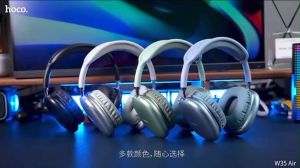Hoco W35 Air หูฟังบลูทูธครอบหู Headphones Bluetooth headset BT V5.3 ชิป:JL7006F4 ใช้ได้ต่อเนื่อง 45ชม. (แท้100%)