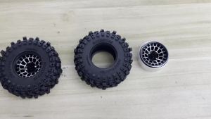 Bộ Mâm Và Lốp Beadlock 1.3 Inch (4 Cái) Bằng Nhôm Vành Cao Dành Cho Xe RC Crawler 1/24 1/18 SCX24 AX24 FCX24 TRX4M FCX18