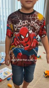T-shirt For Kids 3-11Years old Polyester Back To Back Printed