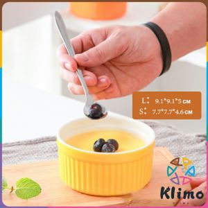 KLIMO Kitchen Colorful Ceramic Striped Bowl For Baking Or Serving Small Large