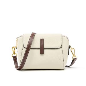 ZENCY | Zency Linen Blue Shoulder Bag Genuine Leather Crossbody Women Handbags Designer Luxury Many Pockets Brands Satchels 2025 Winter