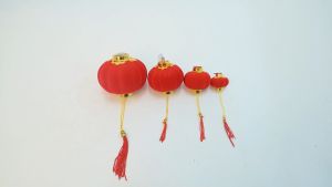 Lampion Imlek Bludru Mini / Lampion Polos 3 5 7 9 Cm / Gantungan Lampion Pohon / Dekorasi Pohon Imlek / Lampion Polos Mrh