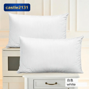 Set of 2 Cotton Stripe Pillowcase 20x30 Inches Hotel Quality Pure Cotton Pillow Cover Soft Breathable Bedding Pillowcase for Home Bedroom Durable Fabric