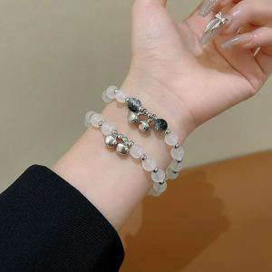 Delicate Cats Eye Stone Bell Bracelet Crystal Womens Style 2024 New Exclusive Design Luxury Minimalist Fashion Jewelry