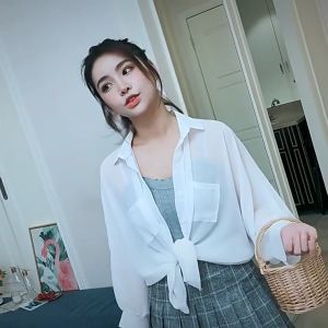 🔥Fran🔥 blouses women new style 2025 Double Pocket Thin Sunscreen Shirt Women Loose Versatile Sunscreen Shirt Long Sleeved Shirt