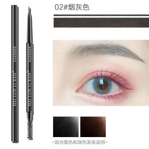 3 Eyebrow Pencil Womens Ultra-Fine Waterproof Long Lasting Fadeless Ultra-Fine Pen Point Not Smudge Double-Headed Gray Nature Distinct Look