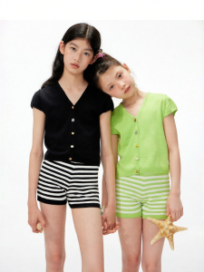 LOVESASAKIDS | Cool and Comfortable Short Sleeve V-Neck Cardigan T-shirt