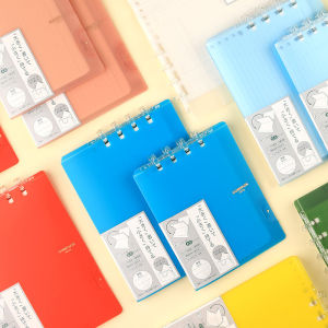 King Jim สมุดโน้ตแบบพับได้ B5 แบบแยกออกได้ ไม่เจาะจง ปก PU สำหรับธุรกิจและวัสดุอุปกรณ์การศึกษา