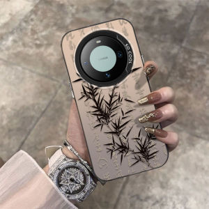 Huawei Mate60 Pro+ New Style Ancient Chinese Calligraphy Bamboo Silicone Phone Case Full Lens Protection High-End Feeling Womens Model Anti-Fall Wear-Resistant Protective Cover