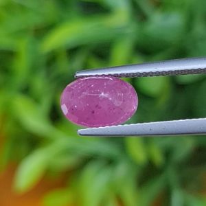 พลอย ทับทิม Ruby sapphire 3.60 กะรัต (Cts) ดิบ Unheated พลอยแท้ อัญมณีมงคลประจําวันเกิด เครื่องประดับพลอย