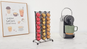 【Local delivery】 60 pcs A new practical coffee capsule rack tower Nespresso pod rack for 60 Nespresso capsules
