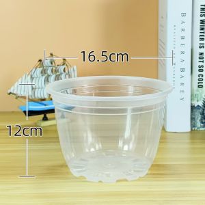 Large Size Double Layer Transparent Plastic Flower Pots Water Absorption Pans Self Watering Pans for Bonsai Green Ivy Balcony