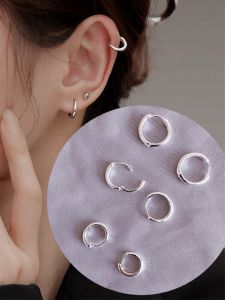 French Style Sleepable Hoops Earrings Elegant Simple Circle Fashion Jewelry for Pierced Ears Comfortable to Wear Pair Set