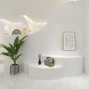 Wall-Mounted Display Stand Fashion Accessories Shoe Bag Floral Shop Decoration Flowing Shelf Mobile Density Board Fiber Board