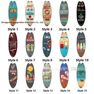 Summer Surfboard Wood Sign Coastal Theme Wall Decor
