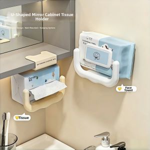 HALEXIONG | Drill-Free Bathroom Tissue And Towel Organizer