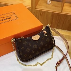 Elegant Floral Fashionable Womens Bag 2024 New Style Chain Strap Shoulder Crossbody Bag Universal Match for Daily Use