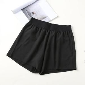 Solid Color Elastic Waist Slim Fit Shorts Street Style Loose Fit mid Waist for Teenagers And Young Adults