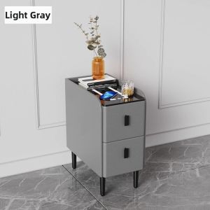 MOLORE | Narrow Luxury Multifunction Bedside Table with Light and Wireless Charging