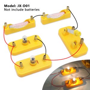 Science Toy Basic Electric Circuit Kit Physics Teaching Electrical Experiment Set DIY Series Parallel Circuit Light Bulb Switch