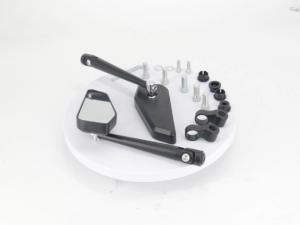 1 Pair Universal Motorcycle Side Mirrors with HD View and Adjustable Design