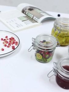 719 - Toples Kaca Mini - Tempat Penyimpanan Madu Selai Bumbu 130 ml - Mini Glass Jar - Isi 3 - Kedap Udara (EXPORT)