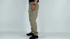 Mens Quick Dry Waterproof Stretchable Soft Shell X7/X9 Cargo Pants Outdoor Wear-Resisting Trousers