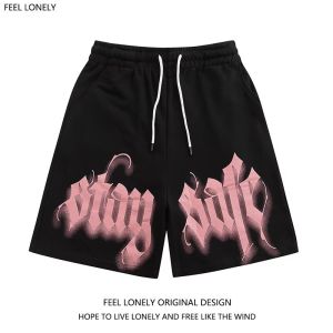 Summer Mens Shorts Loose Fit Beach Sports Casual Pants Large Size 300 Pounds Cartoon Print Low Waist Straight Leg Trousers