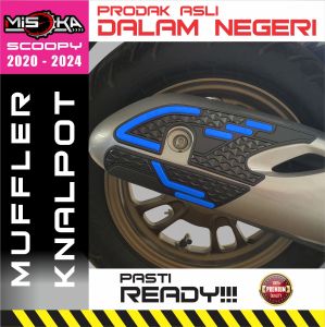 Misoka Muffler knalpot Cover Scoopy 2020 2024 Aksesoris Motor Honda Keren Murah Rubber Karet BUKANhayaidesu