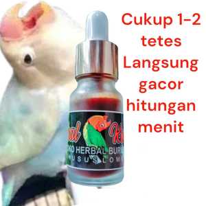 Vitamin burung lovebird biar super gacor HERBAL KONSLET khusus lomba 10ml