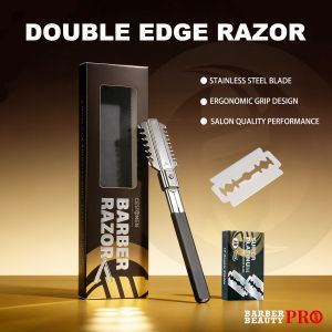 other | Professional Double Edge Thinning Razor for Hair Styling Stainless Steel Barber Razor with Blades for Men Women Salon Home Use