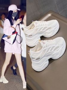 Womens Dad Shoes Thick Sole Breathable Sports Casual Sneakers Spring Summer New Style Heightening Shoes Comfortable All-Match