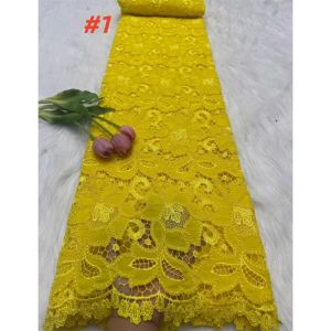 New African Guipure Cord Lace Fabric New High Quality Nigerian Water Soluble Lace Fabrics For Wedding Dresses Party