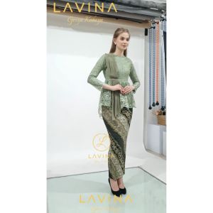Lavina - Kebaya Aurel Set Blouse + Selendang | Kebaya Wisuda & Kondangan Modern Terlaris