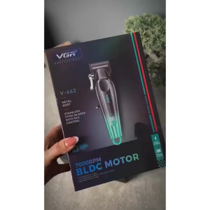 VGR V-662 Professional Hair Clipper 7000RPM BLDC Motor Cordless 3000mAh Rechargeable Barber Hair Cutting Machine