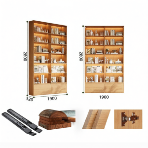 Custom Solid Wood Oak Bookshelf