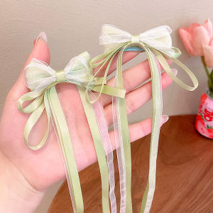 Girls Hanfu Hair Accessories: Long Sash Hair Clips & Butterfly Knot Braided Hair Cards