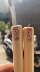 pipa gg asli lokal panjang 20cm model bulat lengkung bahan merah bening