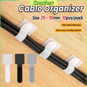 C.N 10pcs High Self-adhesive Cable Organizer Nylon Charging Fixed Data Organizer