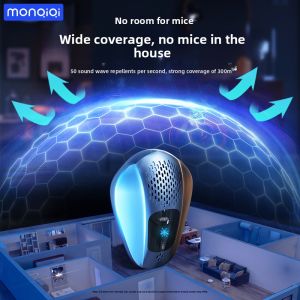 MONLEYTA | High-Power Ultrasonic Electronic Cat Mouse Repellent Powerful Home Use Mouse Trap Anti-Escape Device humane Mouse Control