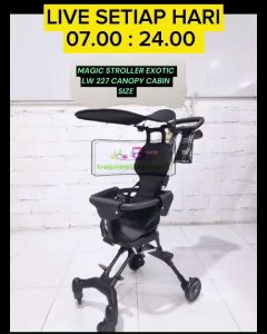 Magic Stroller Exotic LW 227 Canopy Cabin Size Kereta Dorong Bayi New