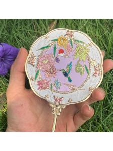 Portable Handheld Creative Lotus Nine Grades Mirror Makeup Mirror Scenic Spot Cultural Creative Tassel Mirror Personal Care