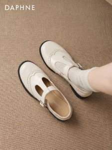Daphne | Platform Loafer Shoes Women Summer New Retro Mary Jane Design Perforated