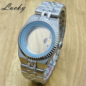 40mm NH35 Watch Case For Land-Dweller NH35 movement Fit 28.5mm Dial 904L Stainless Steel Sapphire Glass Silver Case