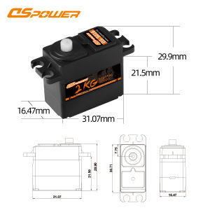 DSpower 2KG Digital Servo Plastic Gear Core Motor 2.8kg 4.8~6.0V DC for 1/16 1/14 RC Car Truck Racing Plane Hsp Remo Toy Part