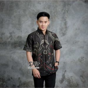 Baju Kemeja Batik Lengan Pendek Pria Dewasa Premium Casual Modis Slim Fit Modern Trendy